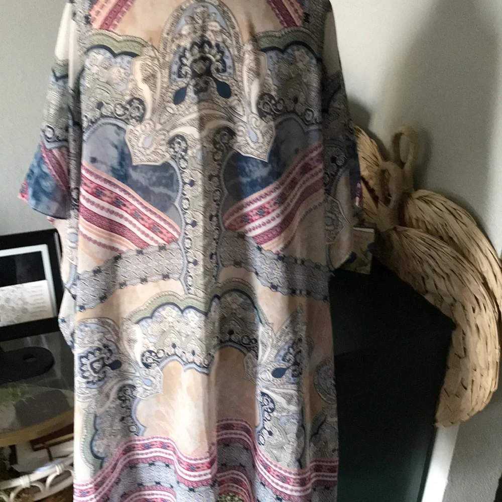 Summer Bohemian Kimono Blue Beautiful Colors Lightweight FINAL SALE Final Sale